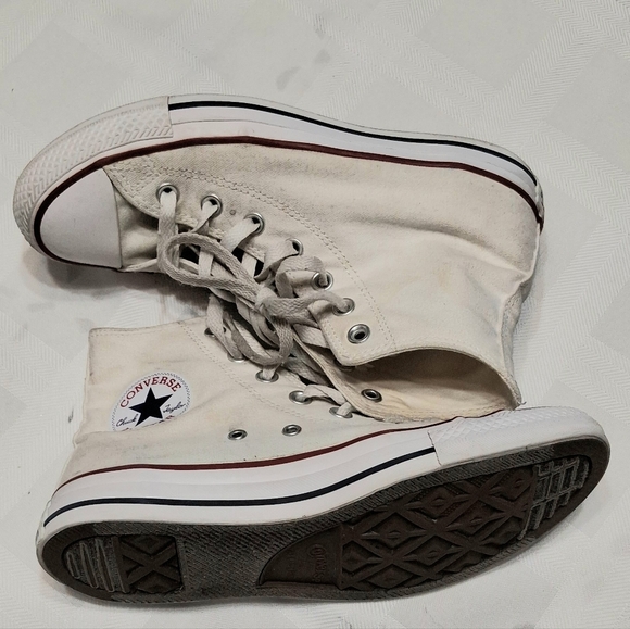 Converse Shoes - Converse High-Top Sneakers in White Canvas Men Size 6